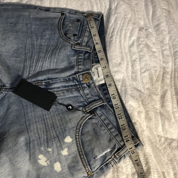 One Teaspoon Awesome Baggies distressed slouchy Jeans Montana Blue Size 27 - Picture 7 of 9
